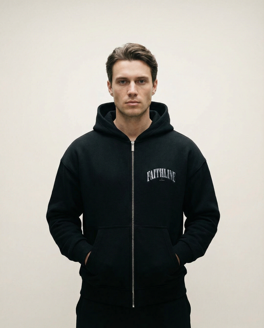 Faithline Oversized Zipper Hoodie