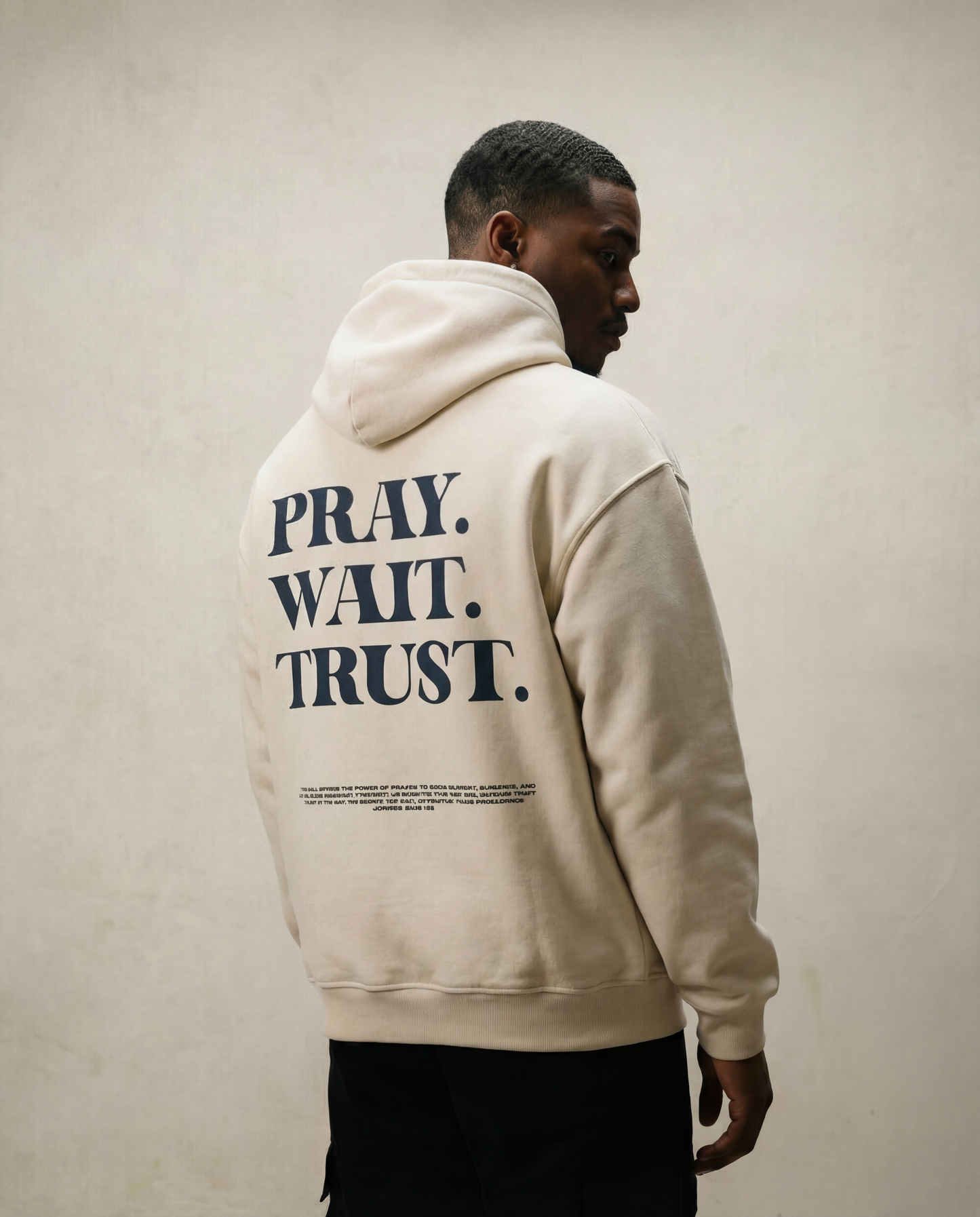 Pray Wait Trust Oversized Hoodie