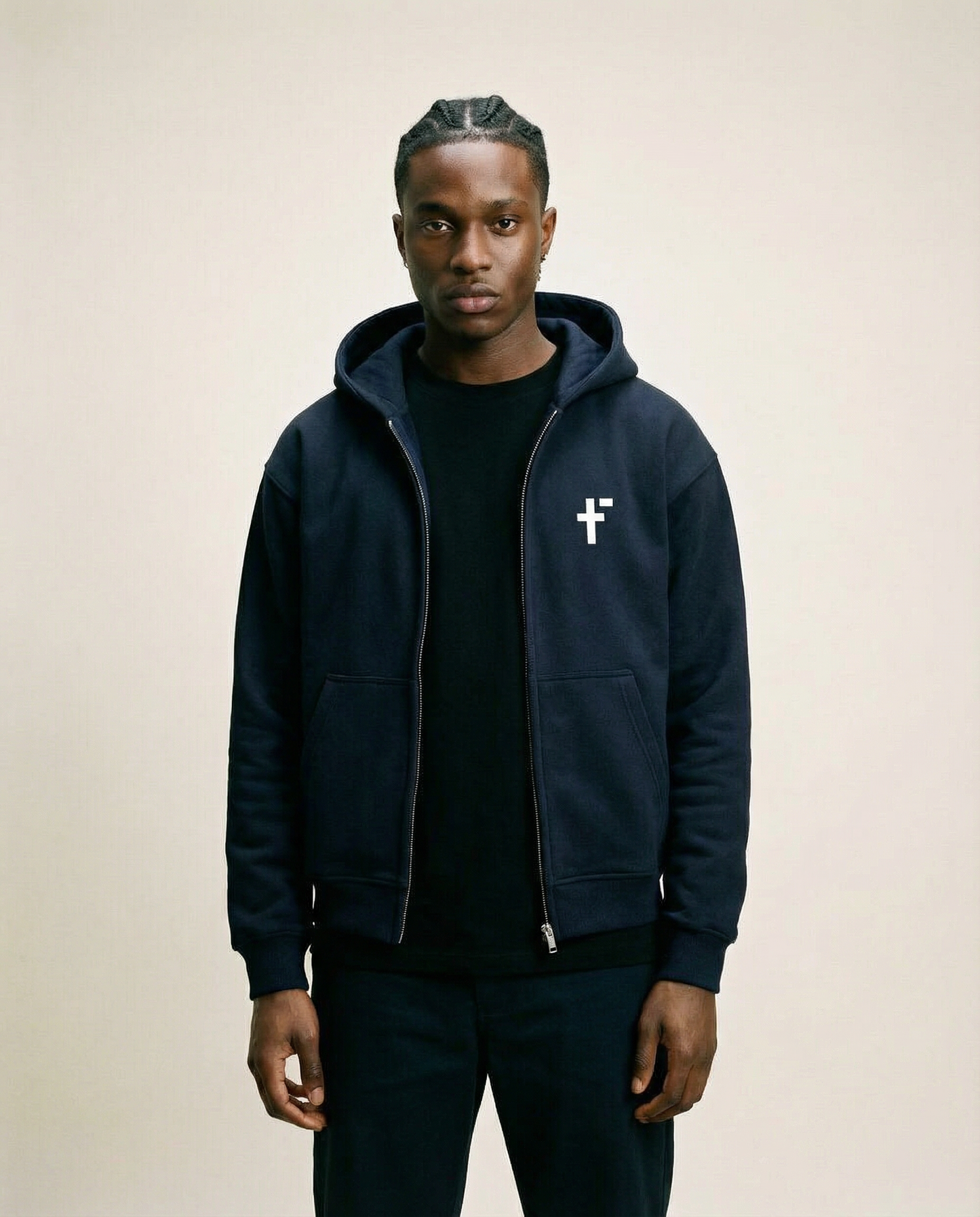 F Line Oversized Zipper Hoodie