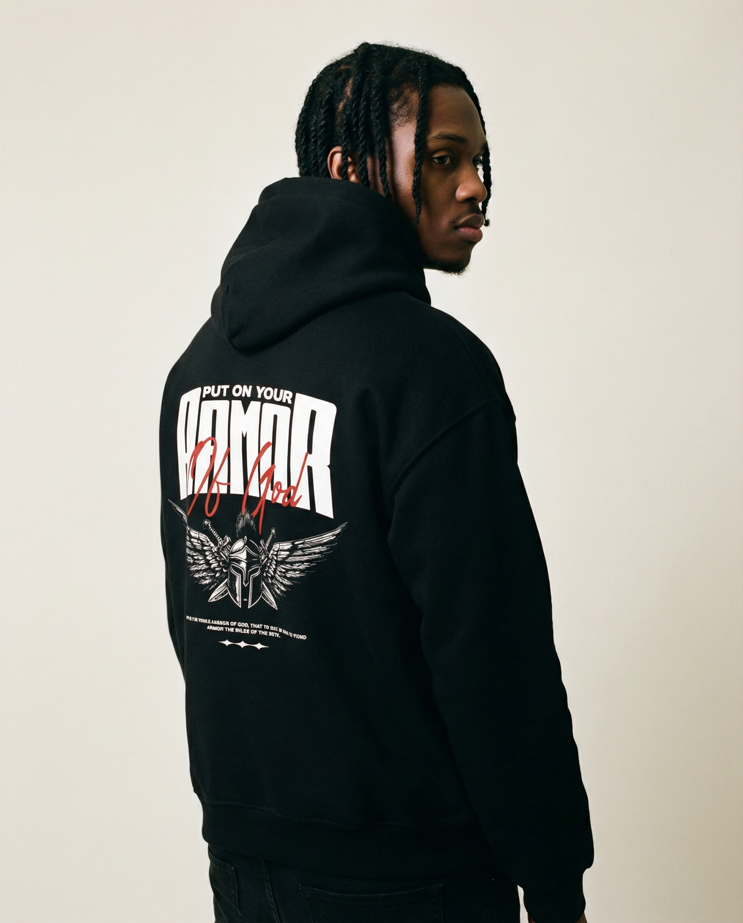 Armor of God Oversized Zipper Hoodie