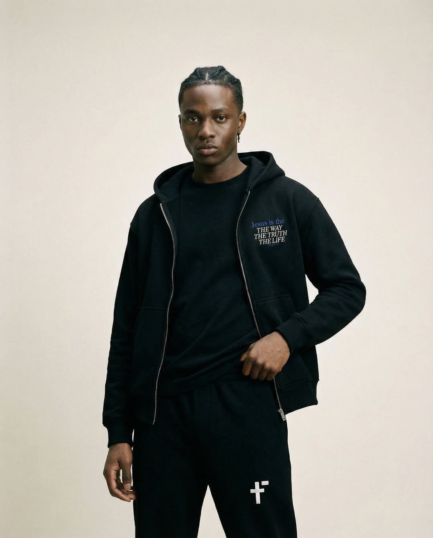 John 14:6  Oversized Zipper Hoodie