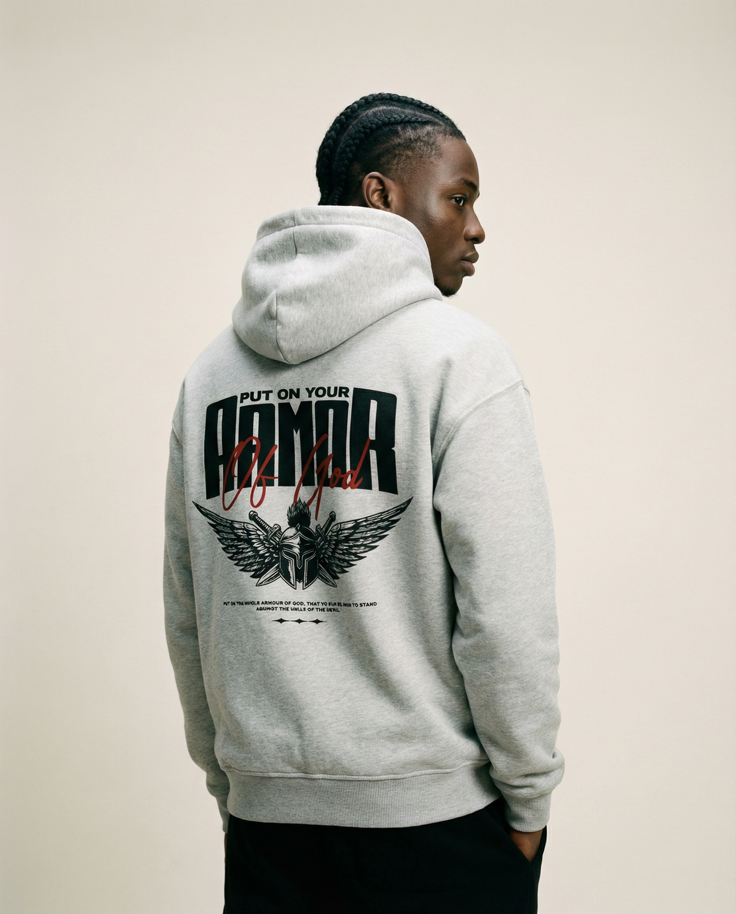 Armor of God Oversized Zipper Hoodie